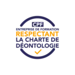 logo CPF entreprise de formation respectant la charte de déontologie. CPF. Formation professionnelle Vend'études. formations éligibles au CPF
